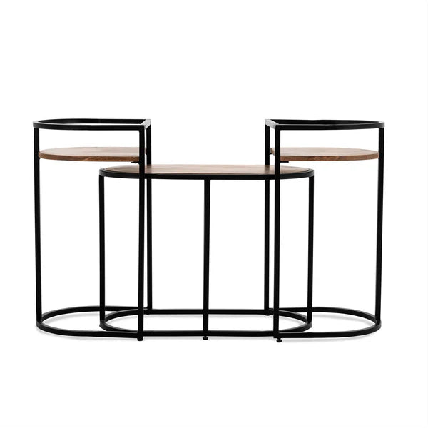 Ovale bijzettafels set Jasmin