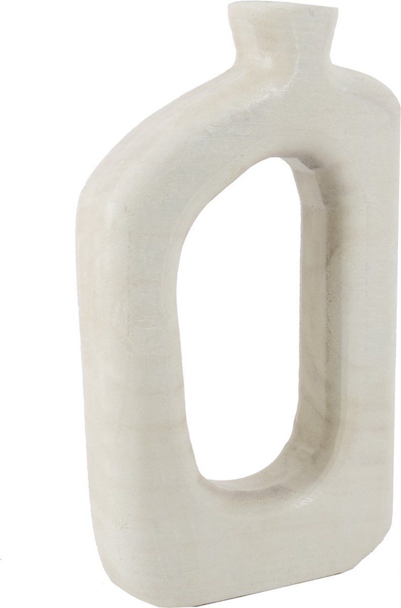 Houten donut vaas recht